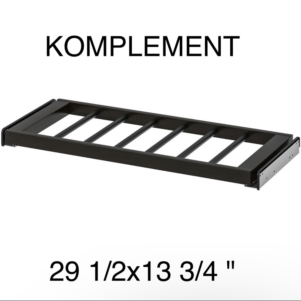 NEW IKEA KOMPLEMENT 104.465.24 Pull-out pants hanger 29 1/2x13 3/4 " for PAX